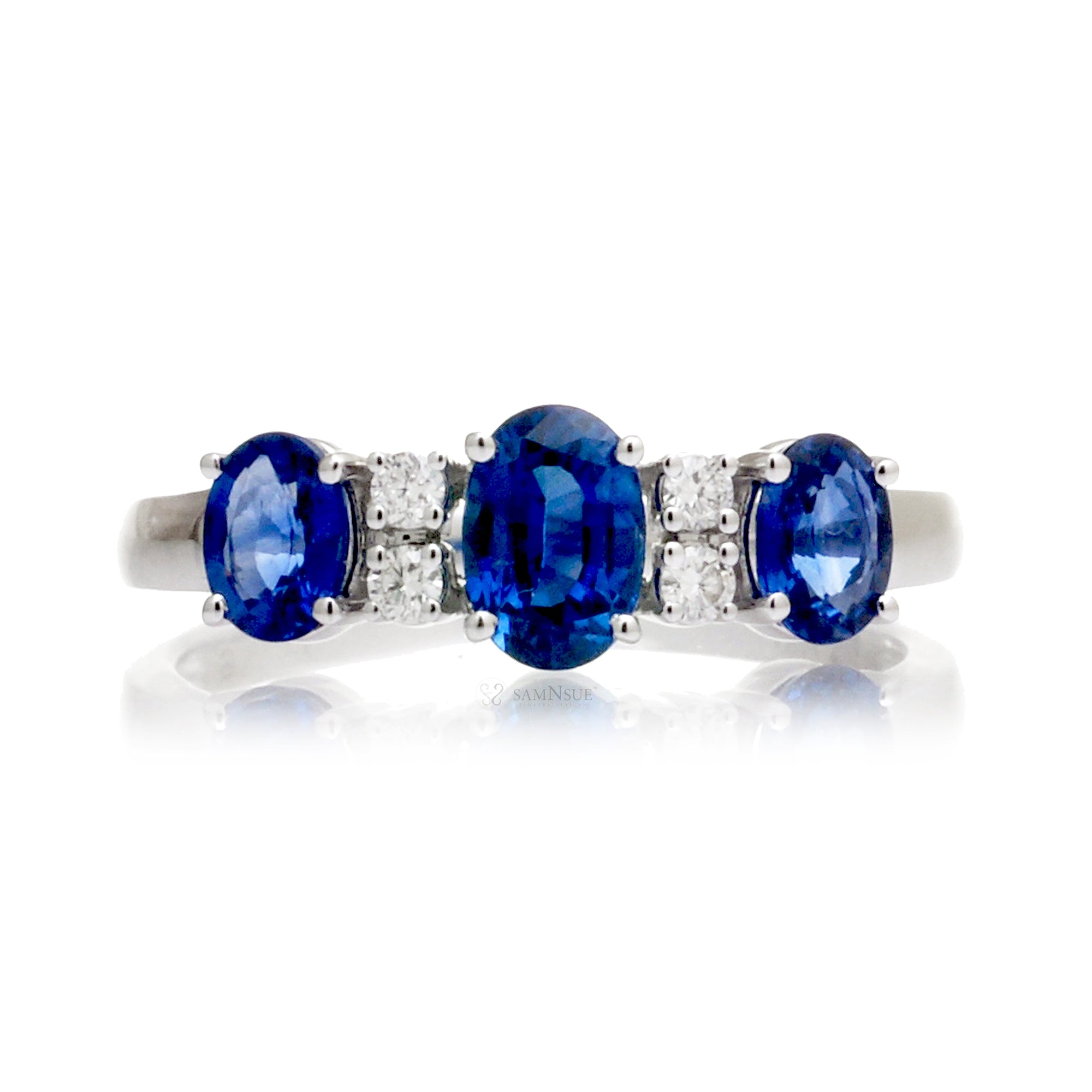 The Panya Oval Sapphire & Diamond Ring