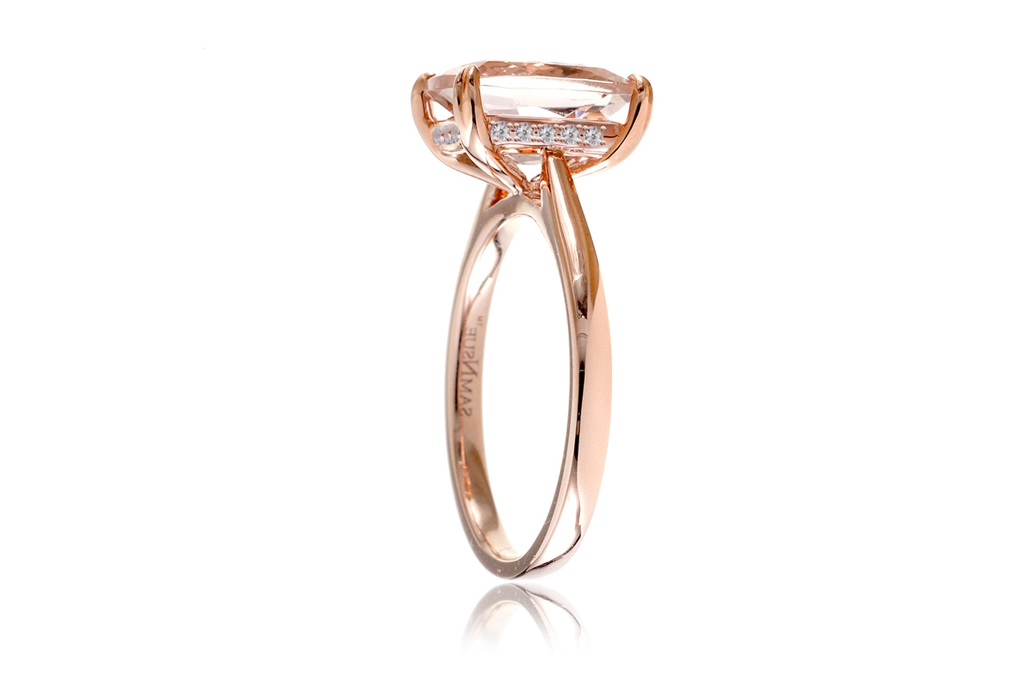 The Emily Square Cushion Morganite