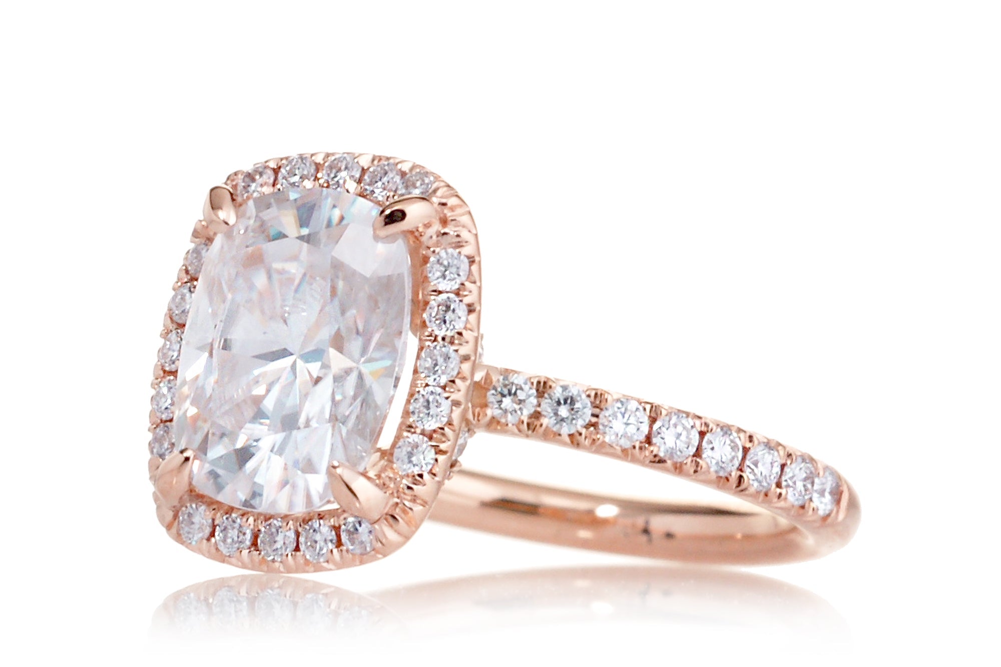 The Drenched Cushion Cut Diamond Ring