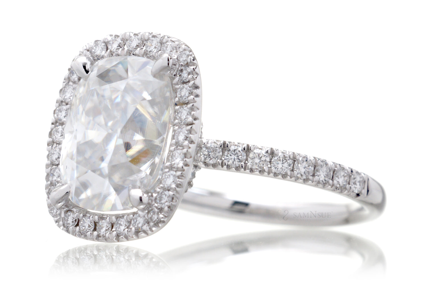 The Drenched Cushion Cut Diamond Ring