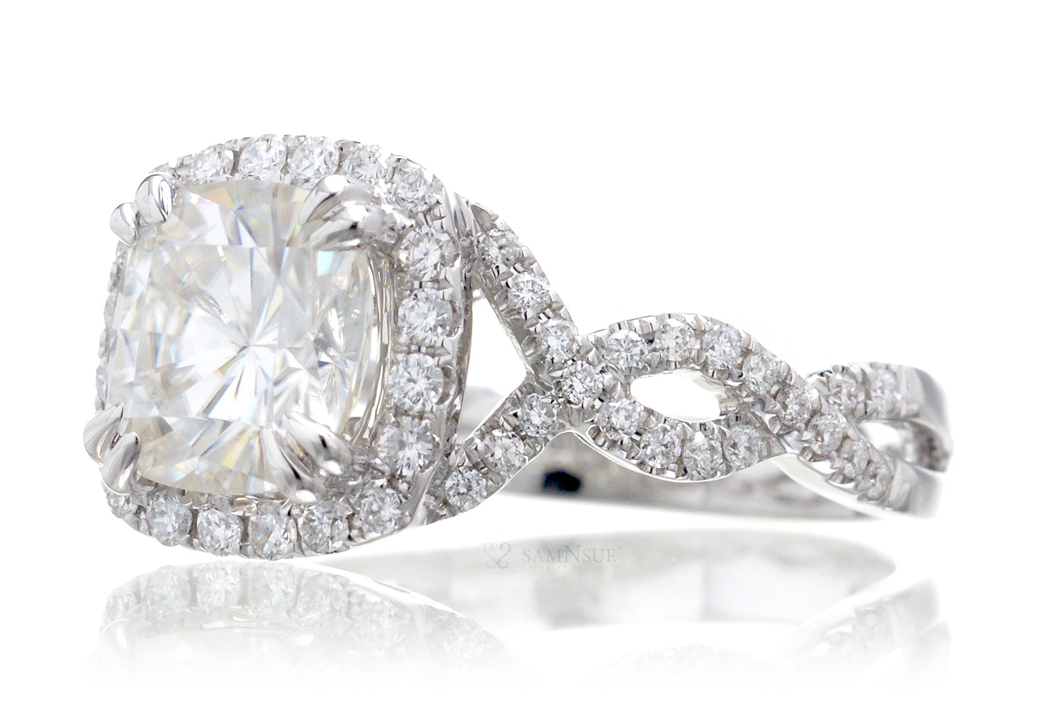 The Shelly Cushion Moissanite Ring