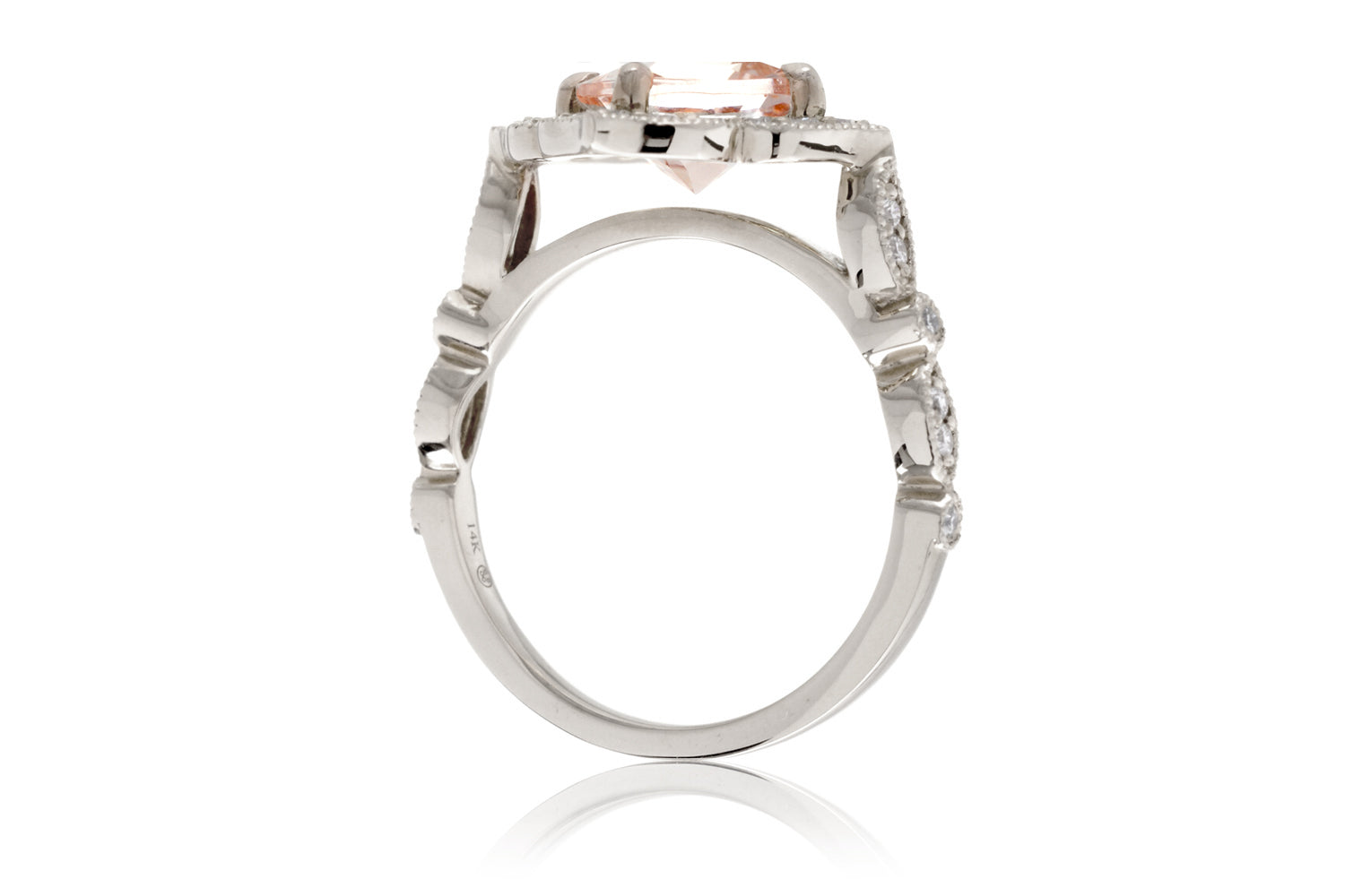 The Delilah Cushion Morganite Ring