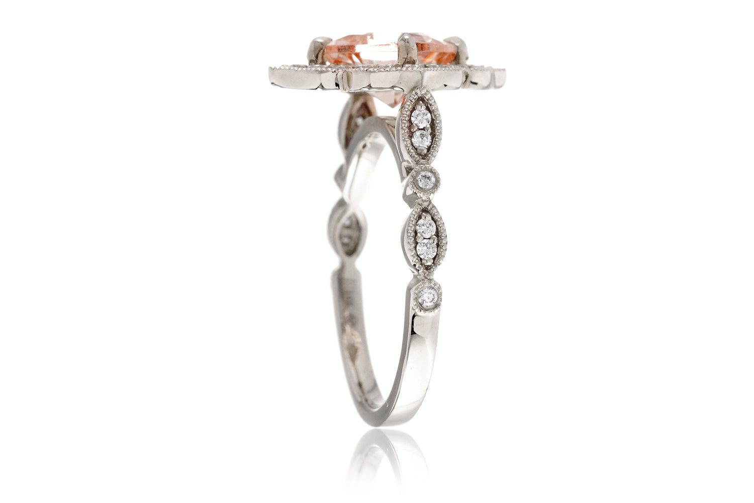 The Delilah Cushion Morganite Ring