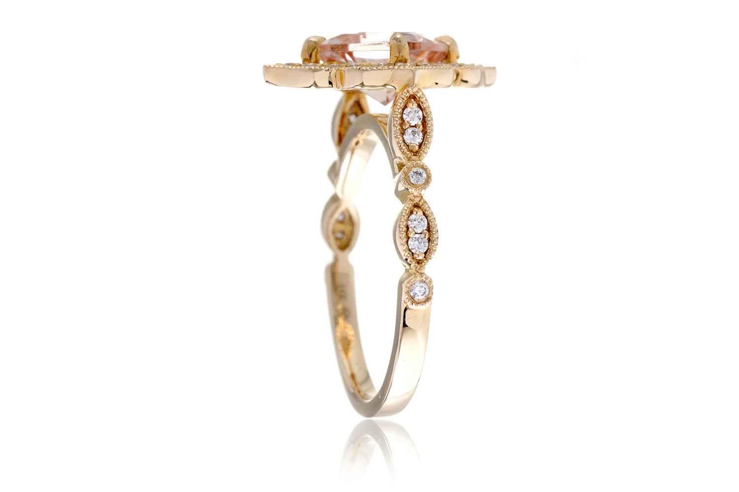 The Delilah Cushion Morganite Ring