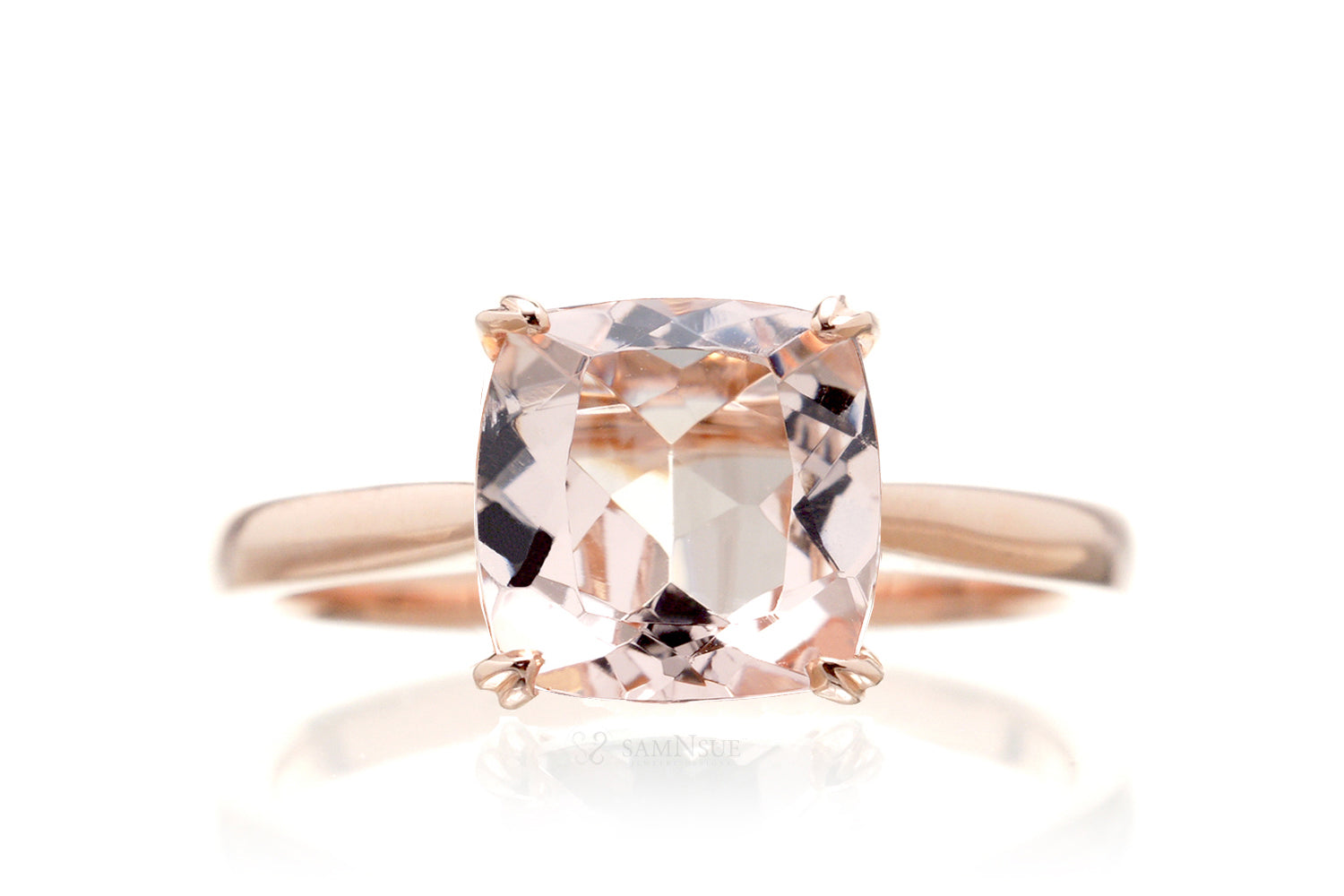 The Emily Square Cushion Morganite