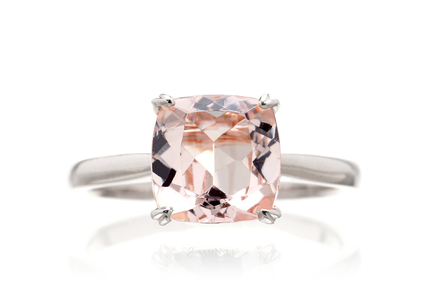 The Emily Square Cushion Morganite