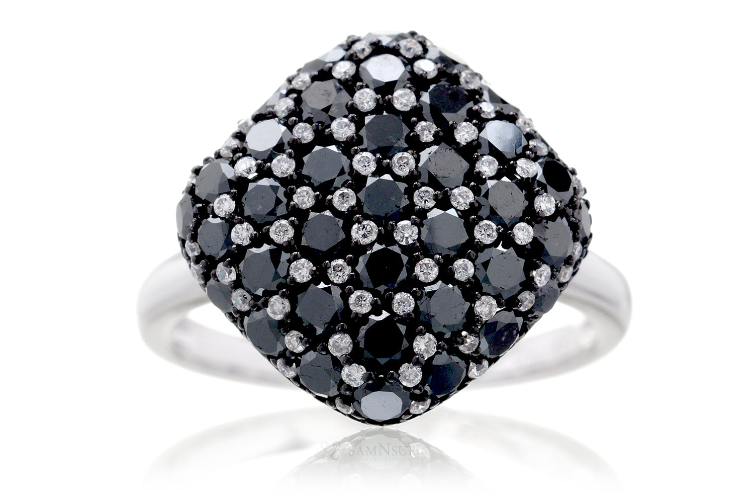 The Zane Cushion Black Diamond Ring (2.12 ct t.w.)