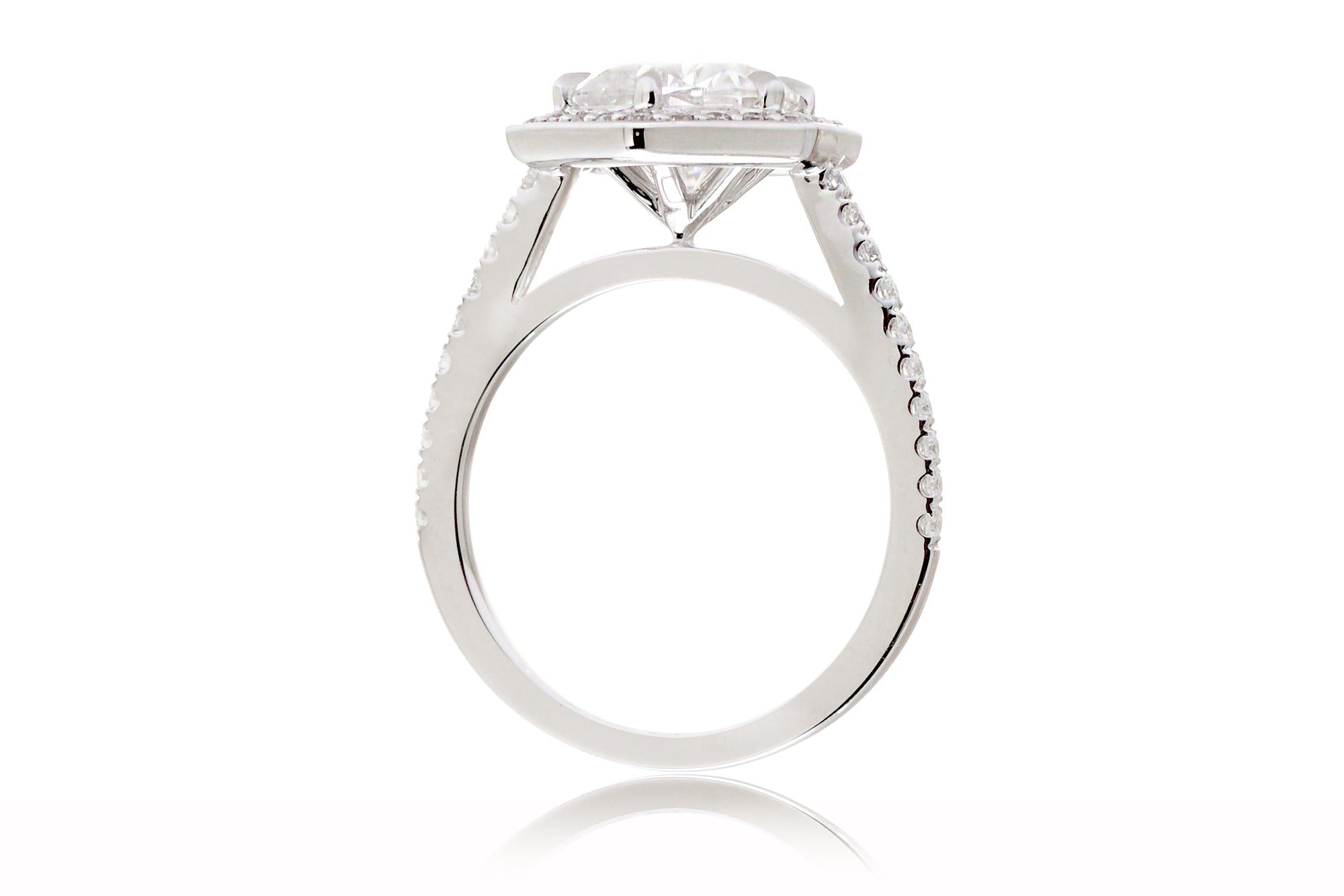 The Hexagon Steffy With Round Moissanite