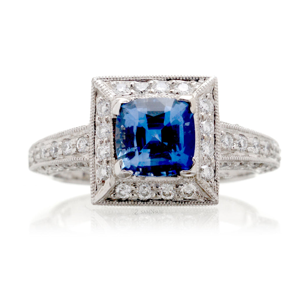 The Doris Cushion Sapphire Ring (2.01 ct tw.)