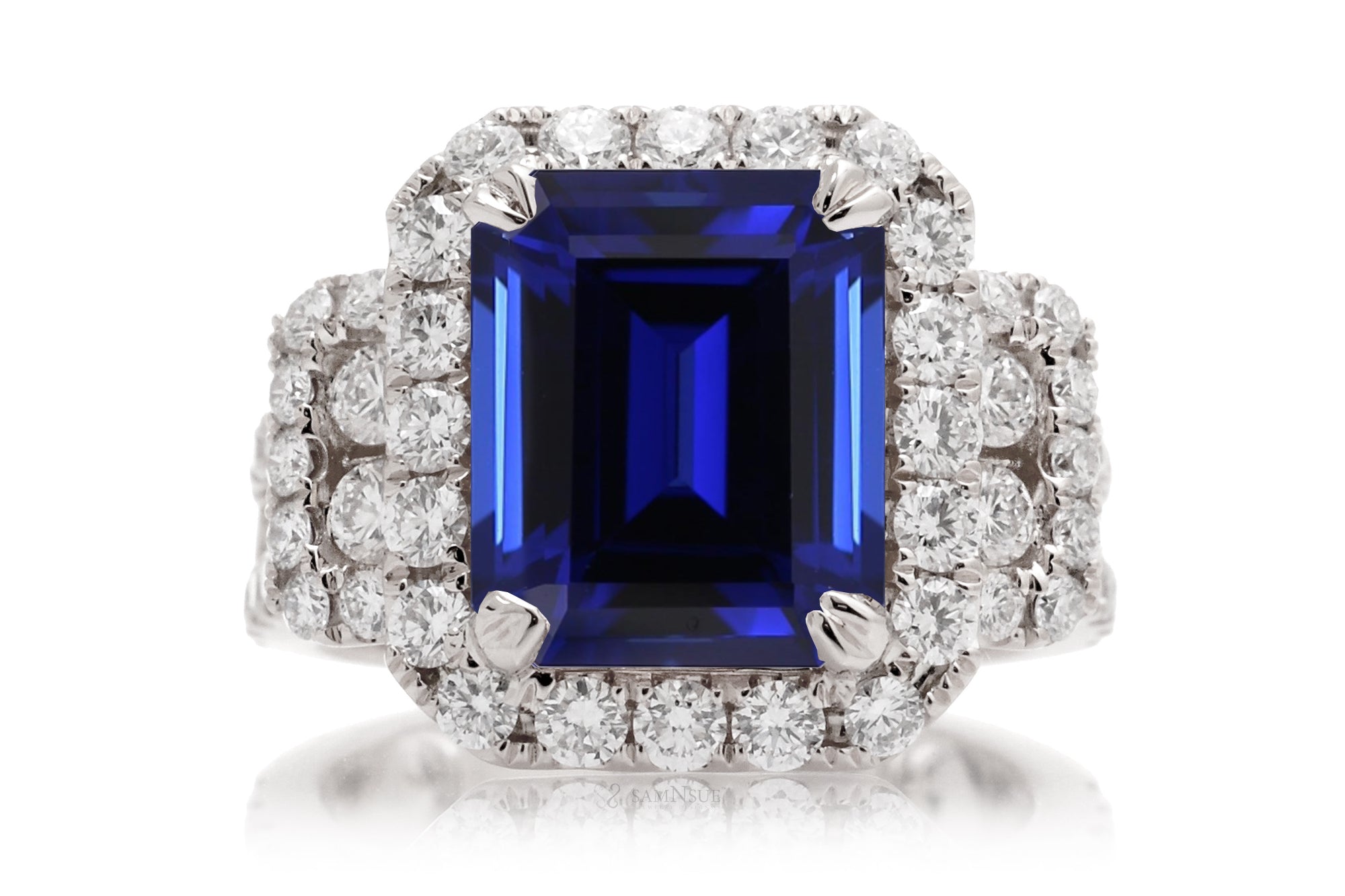 The Sydney Emerald Cut Lab Grown Sapphire