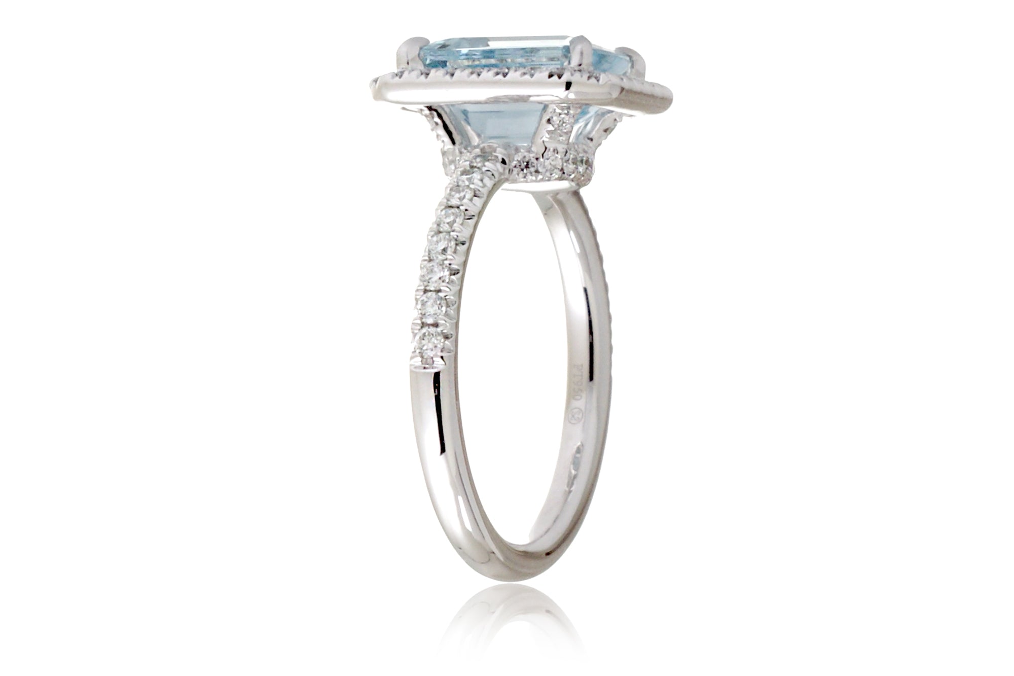 The Drenched Emerald Cut Aquamarine