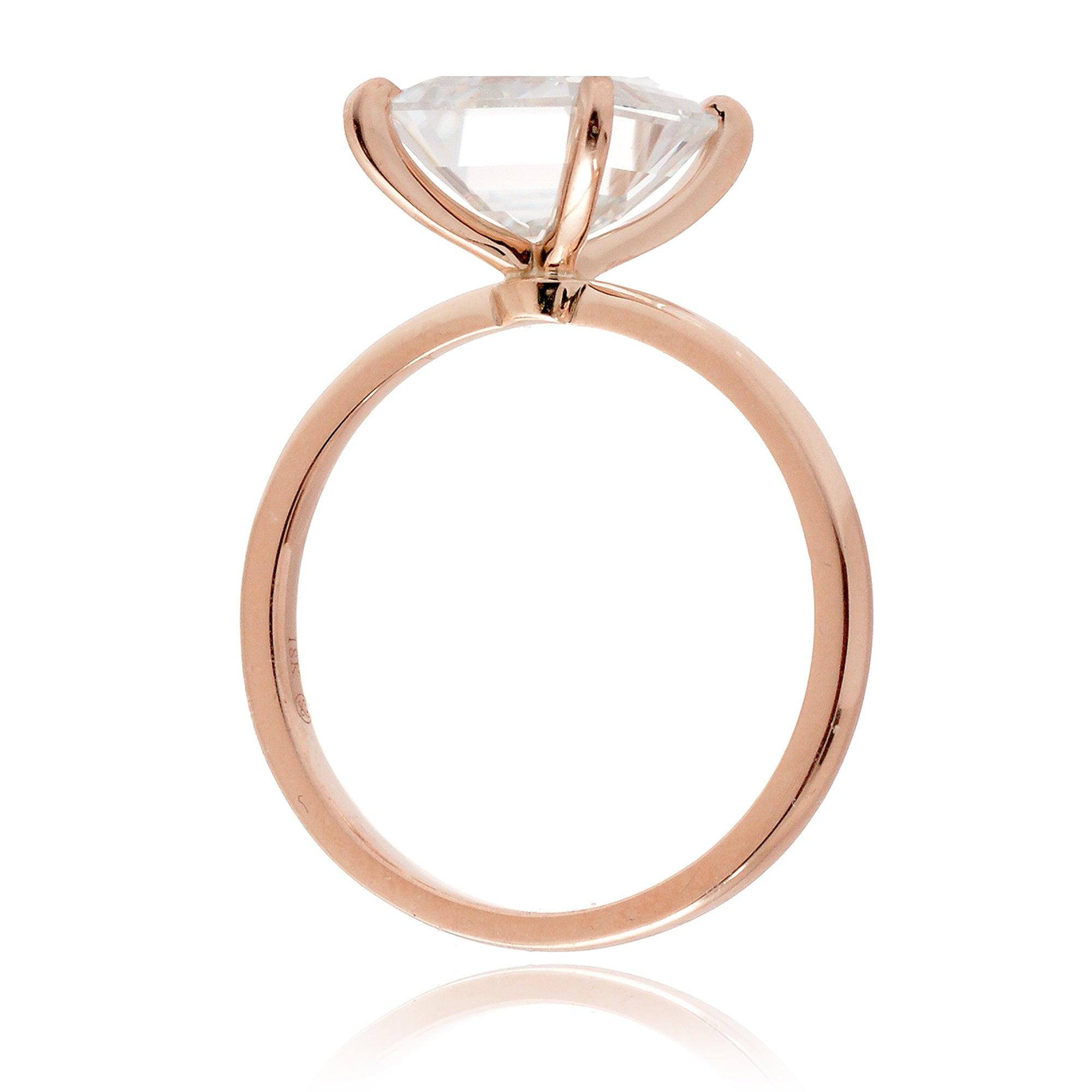 The Adeline Step Emerald Cut Moissanite Ring