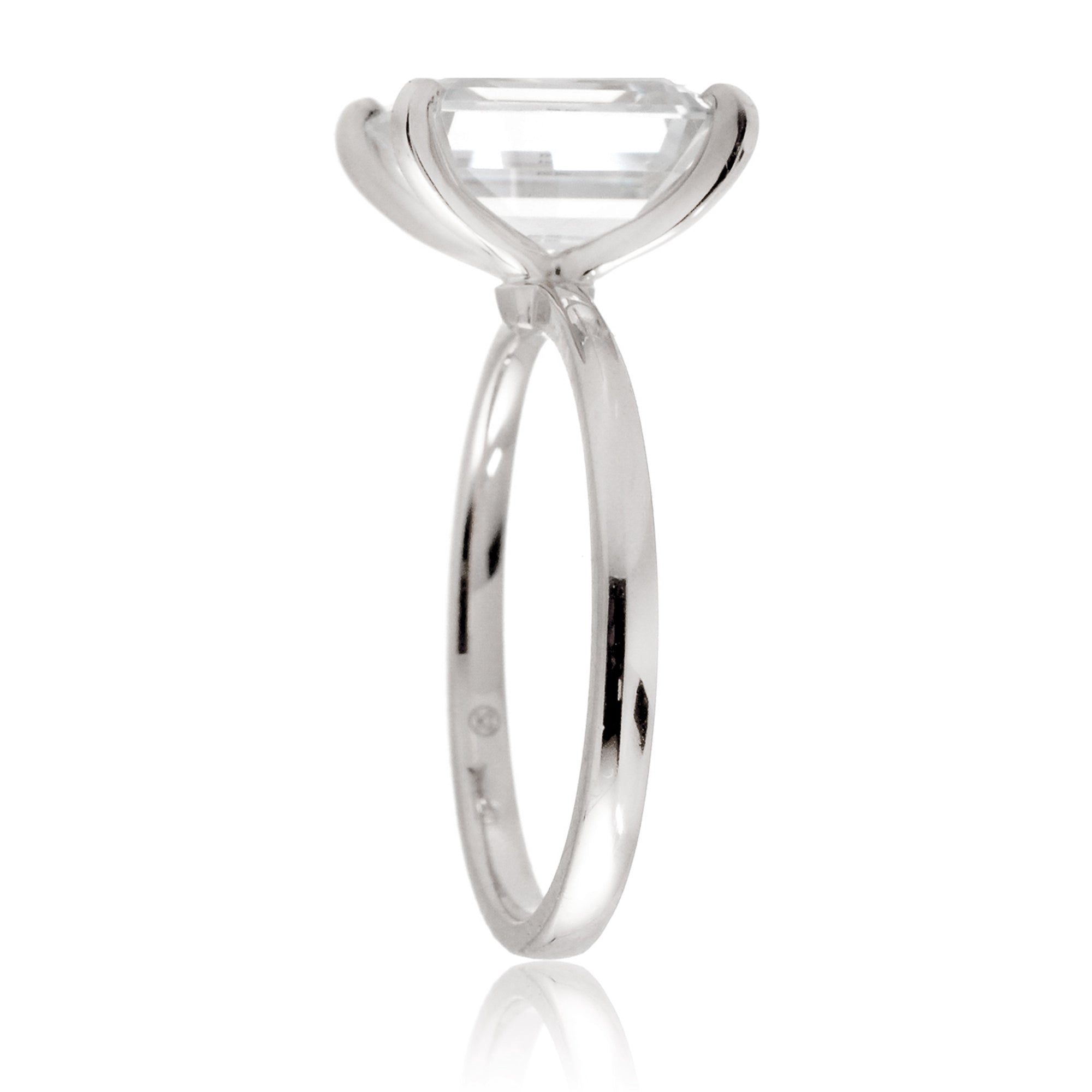 The Adeline Step Emerald Cut Moissanite Ring