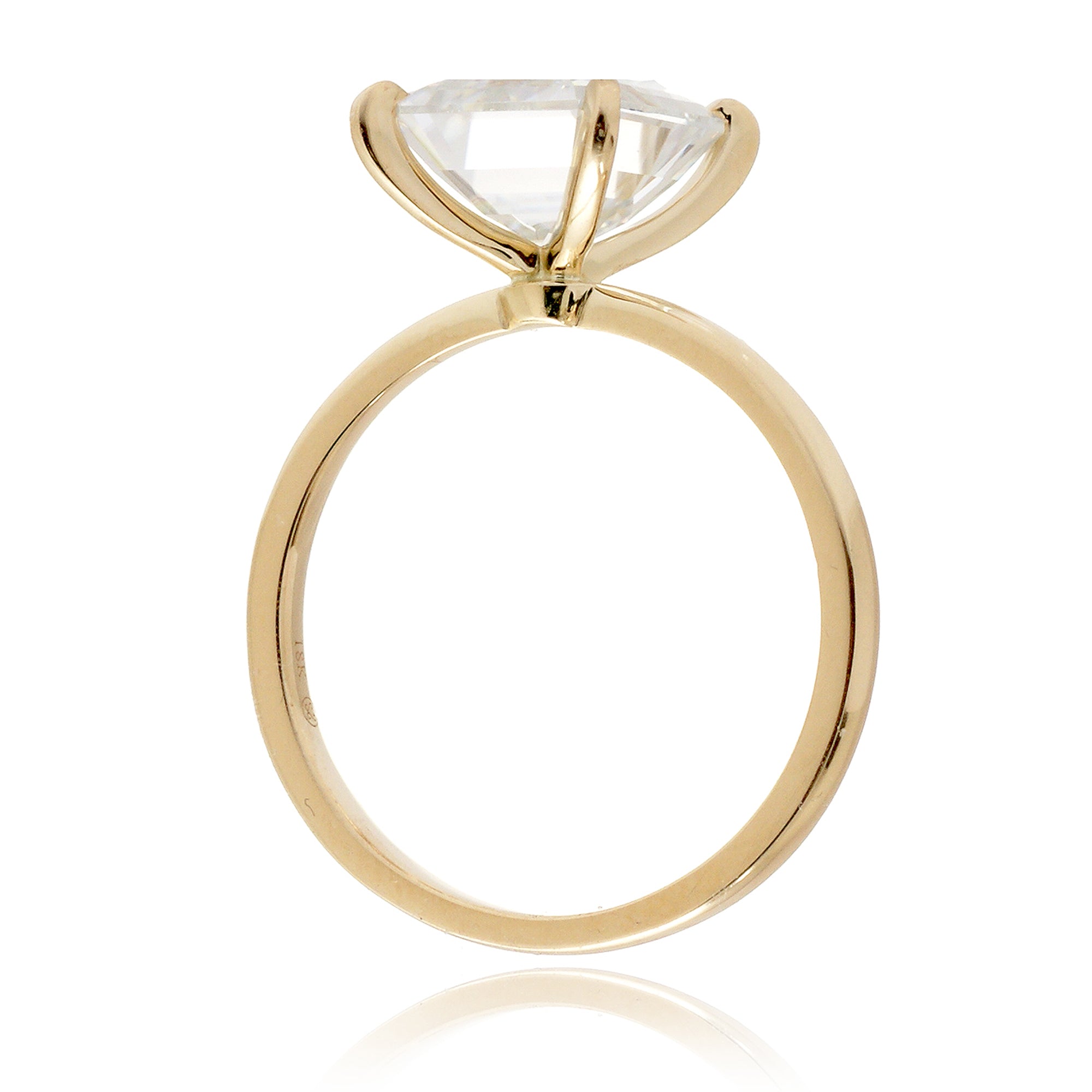 The Adeline Step Emerald Cut Moissanite Ring