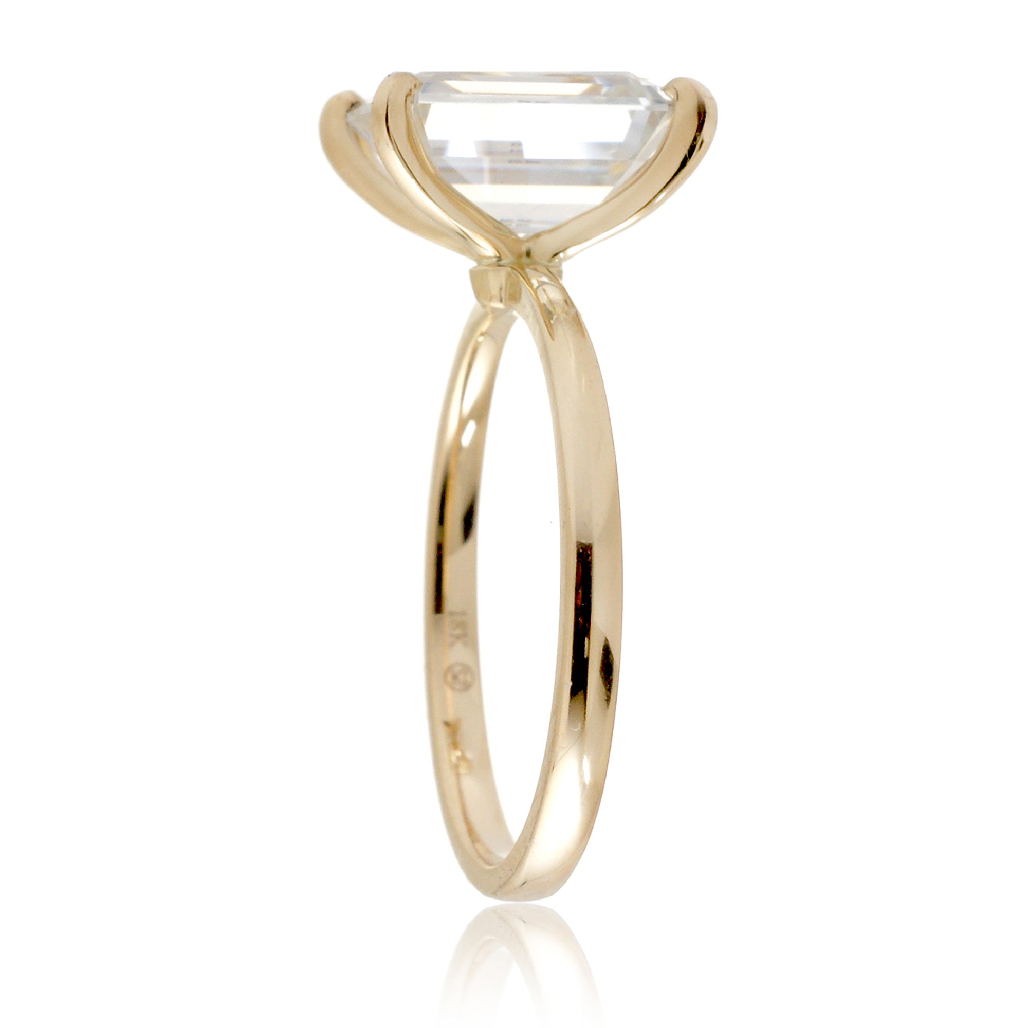 The Adeline Step Emerald Cut Moissanite Ring