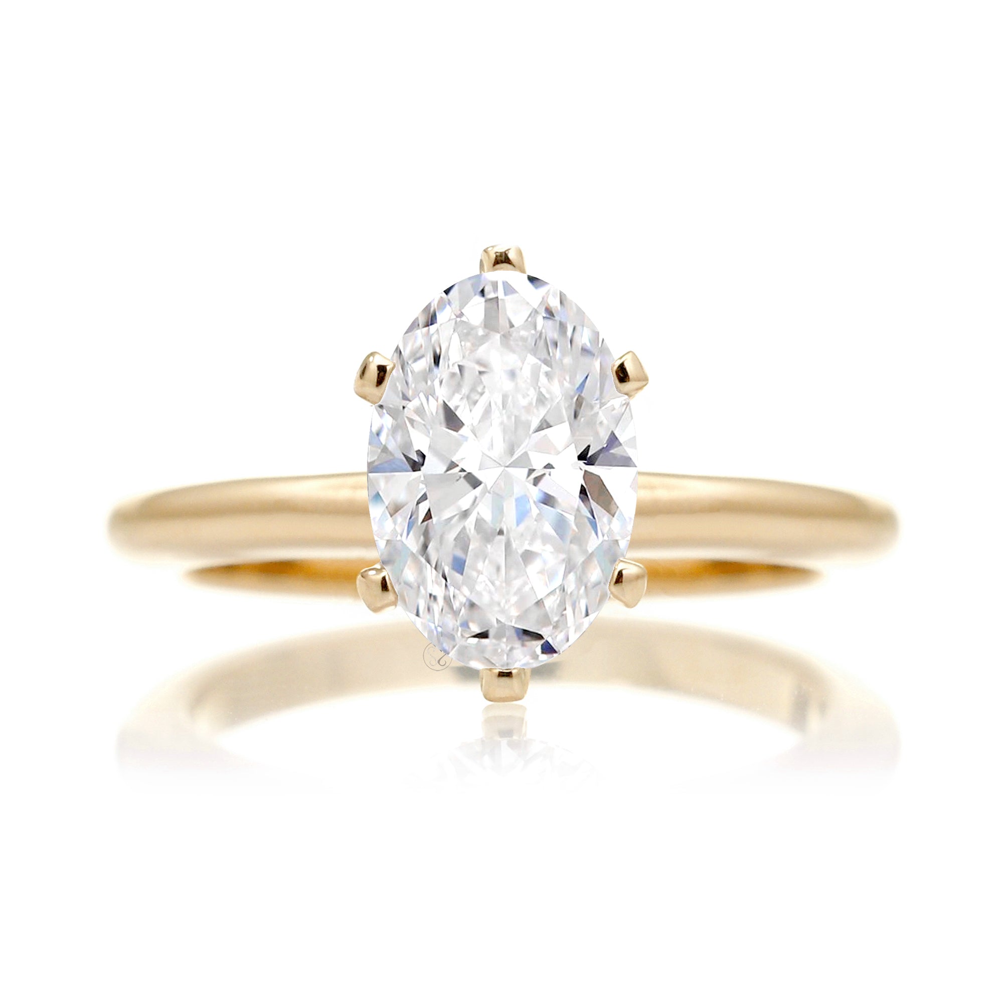 The Eve Solitaire Oval Diamond Ring (Lab-Grown)