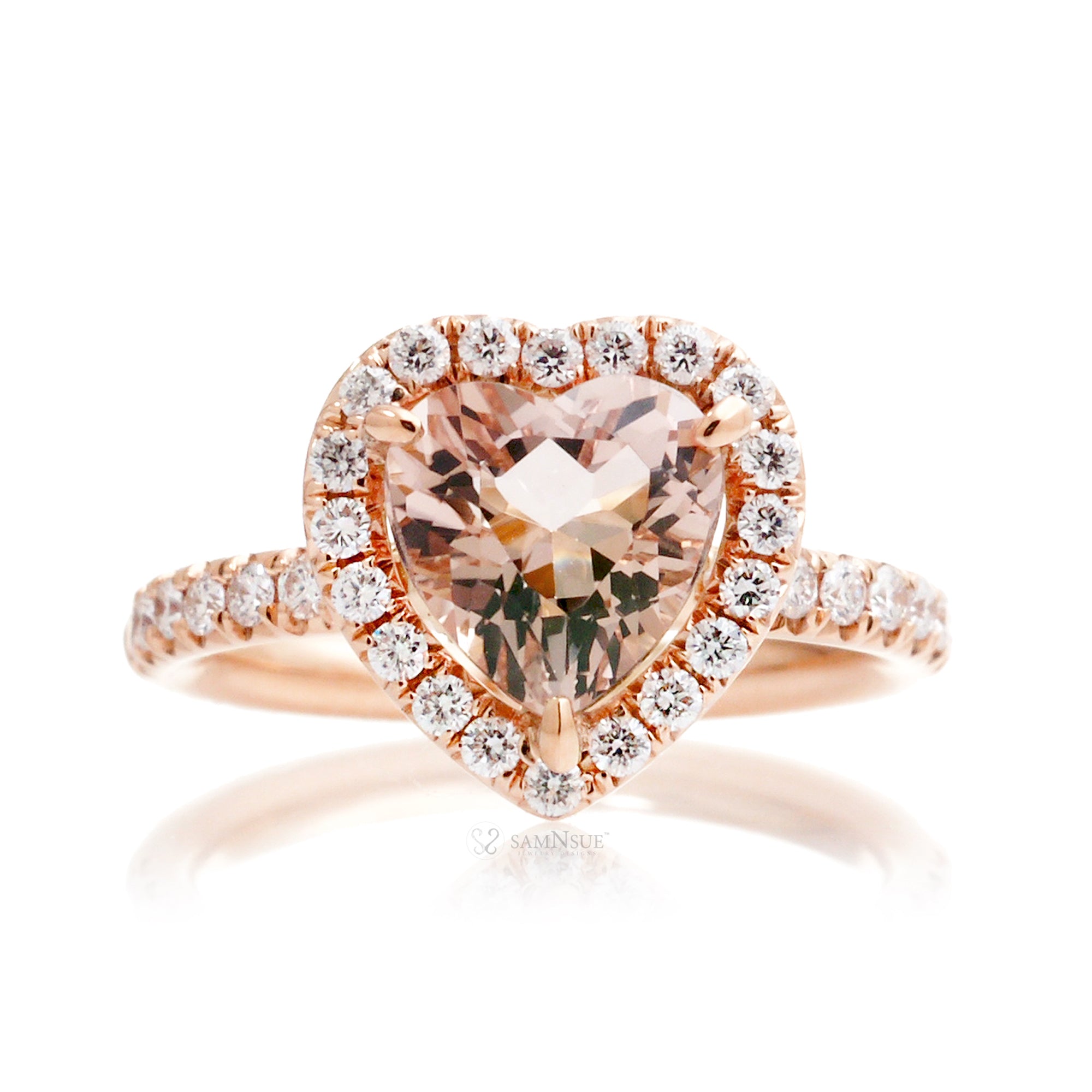 The Drenched Heart Morganite Ring