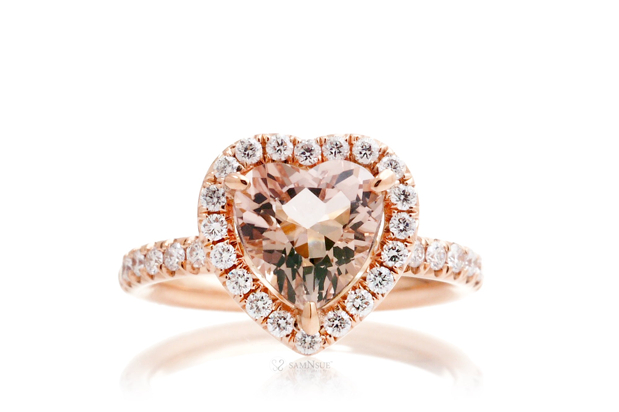 The Drenched Heart Morganite Ring