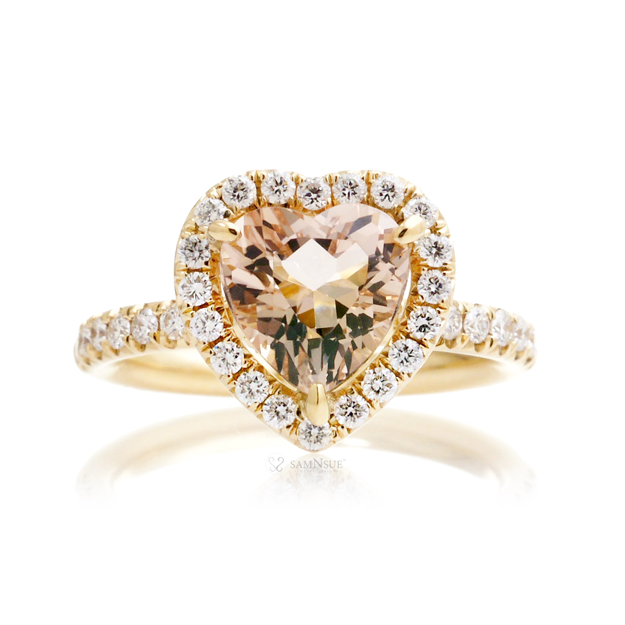 The Drenched Heart Morganite Ring