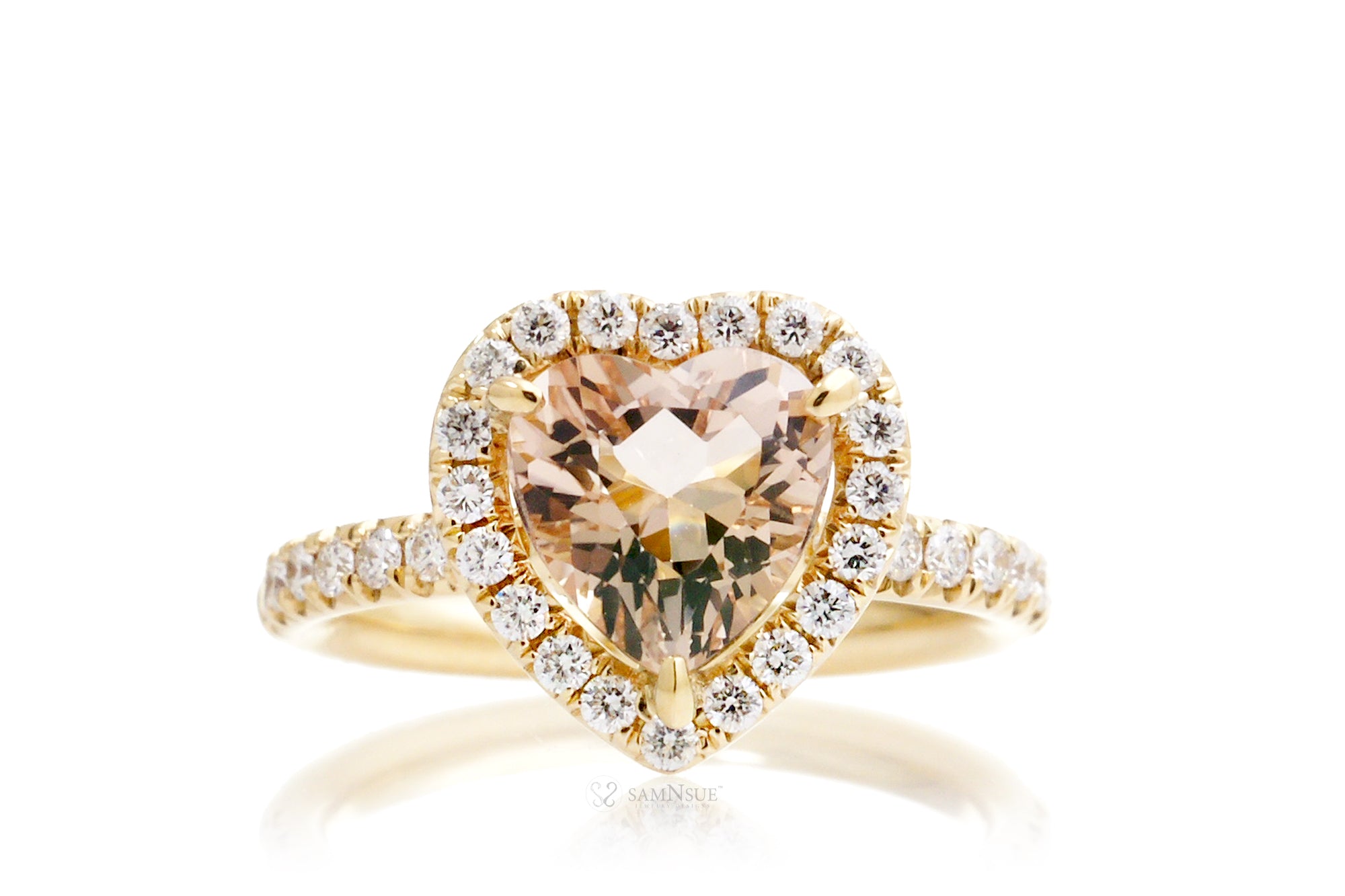 The Drenched Heart Morganite Ring