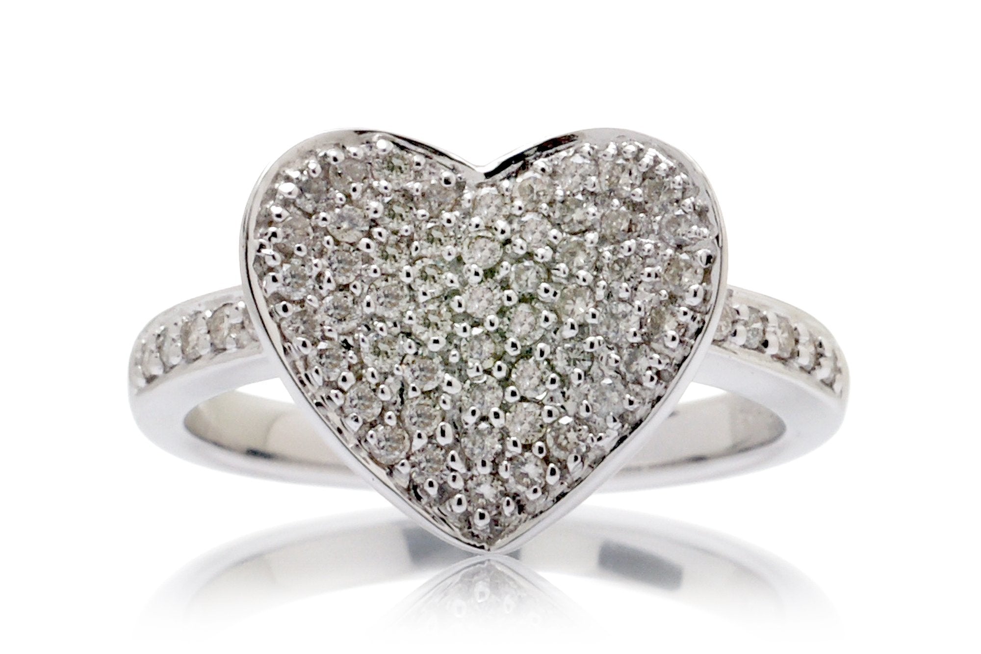 Woman Valentine's Pave Diamond Ring