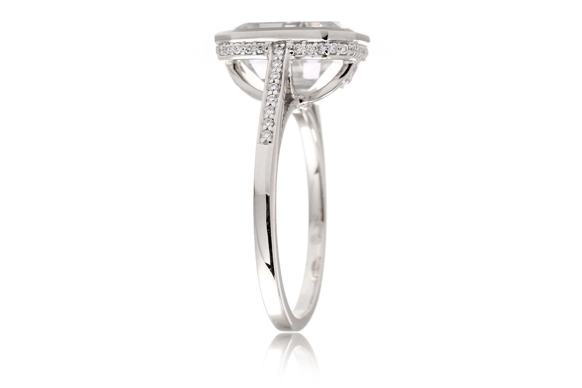 The Jessica Emerald Cut Moissanite