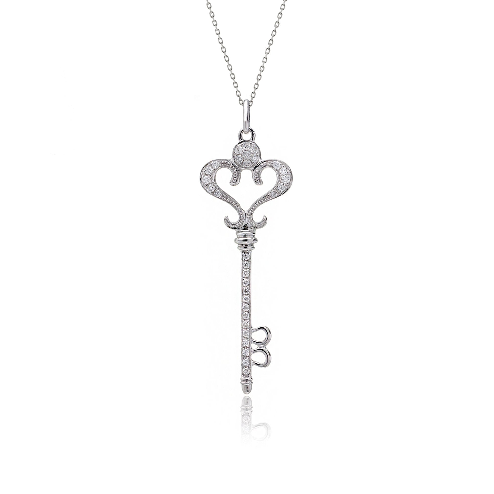 Heart Key Pendant Necklace