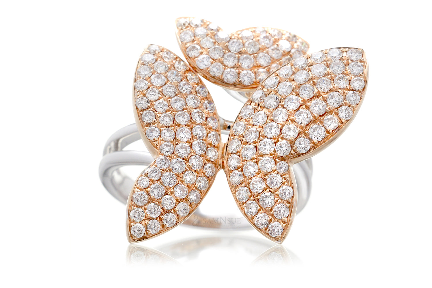The Pavé Diamond Butterfly Ring