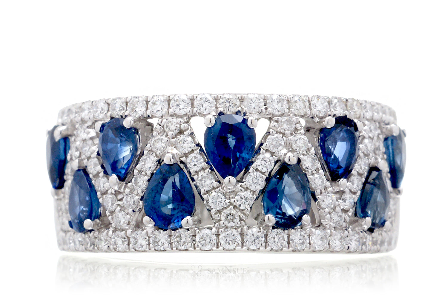 The Ivonne Pear Sapphire Ring