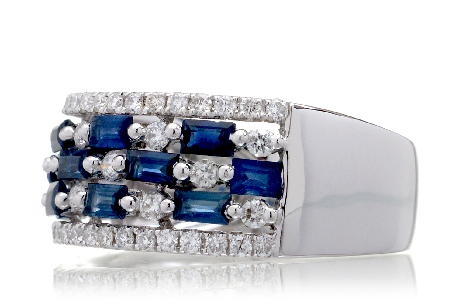 The Bridgette Baguette Sapphire Ring