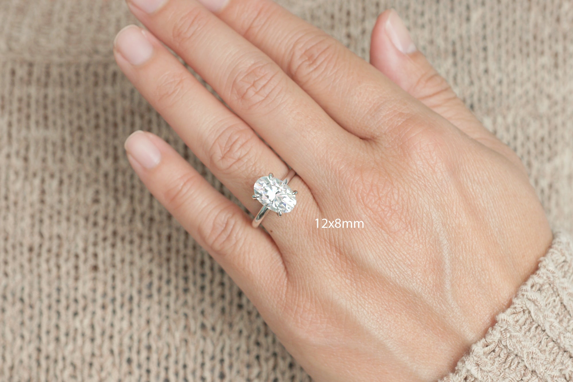 The Kim Oval Moissanite Ring