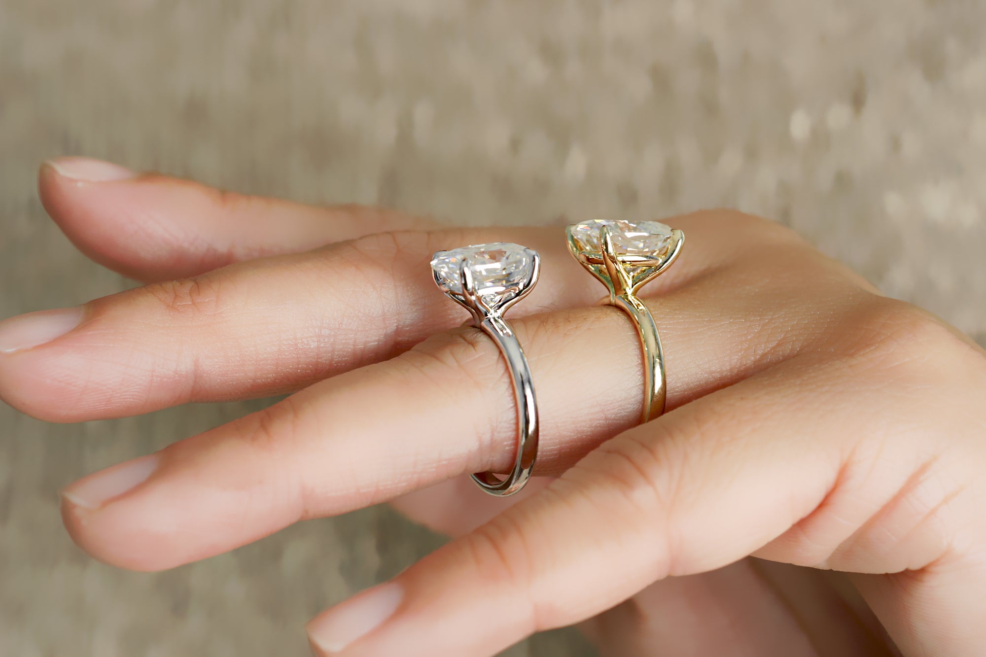 The Kim Oval Moissanite Ring