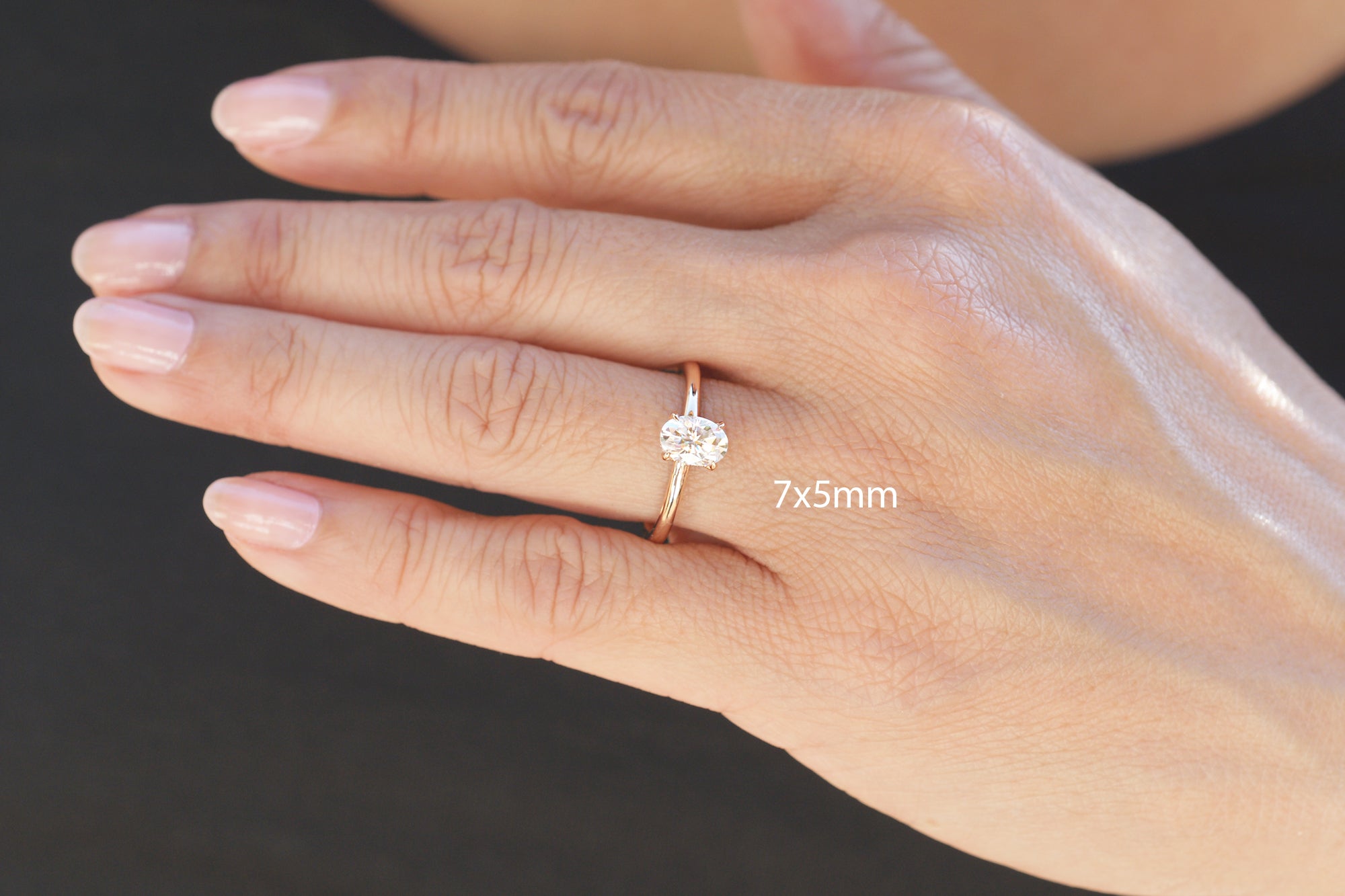 The Lucy Oval Cut Moissanite Ring