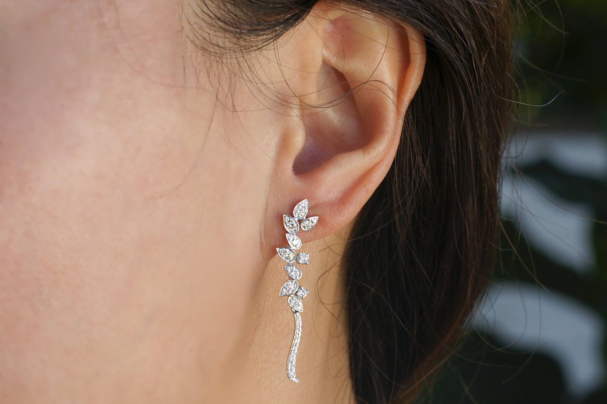 The Vine Diamond Drop Earrings