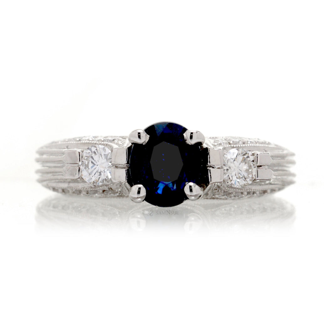 The Miley Oval Sapphire Ring