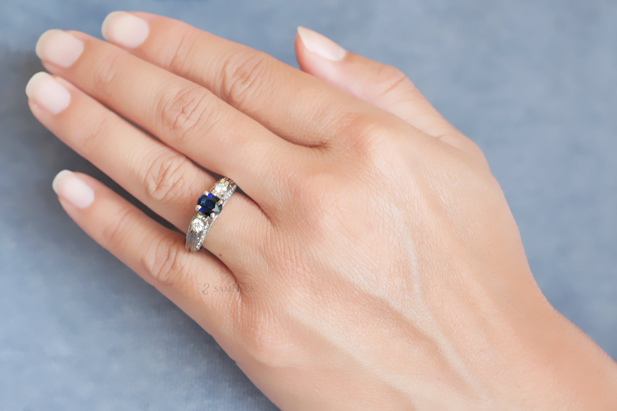 The Miley Oval Sapphire Ring