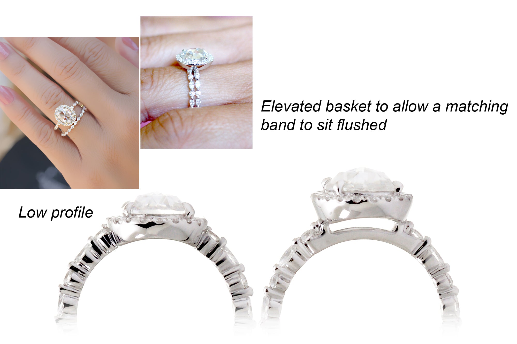 The Nora Rose Cut Oval Moissanite