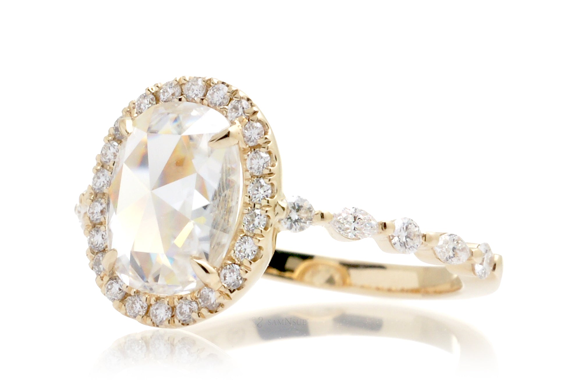 The Nora Rose Cut Oval Moissanite