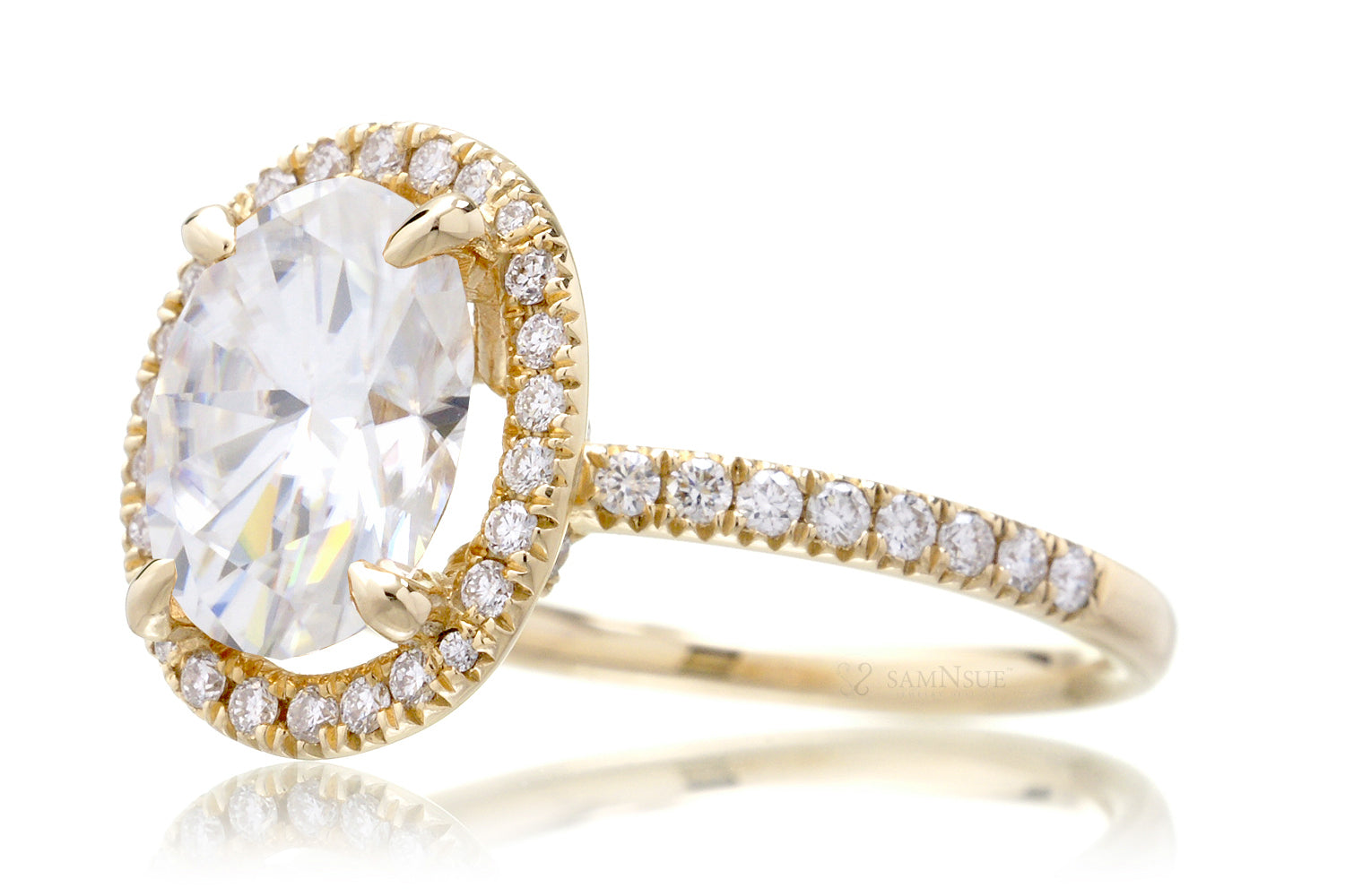 The Drenched Oval Brilliant Cut Diamond Ring