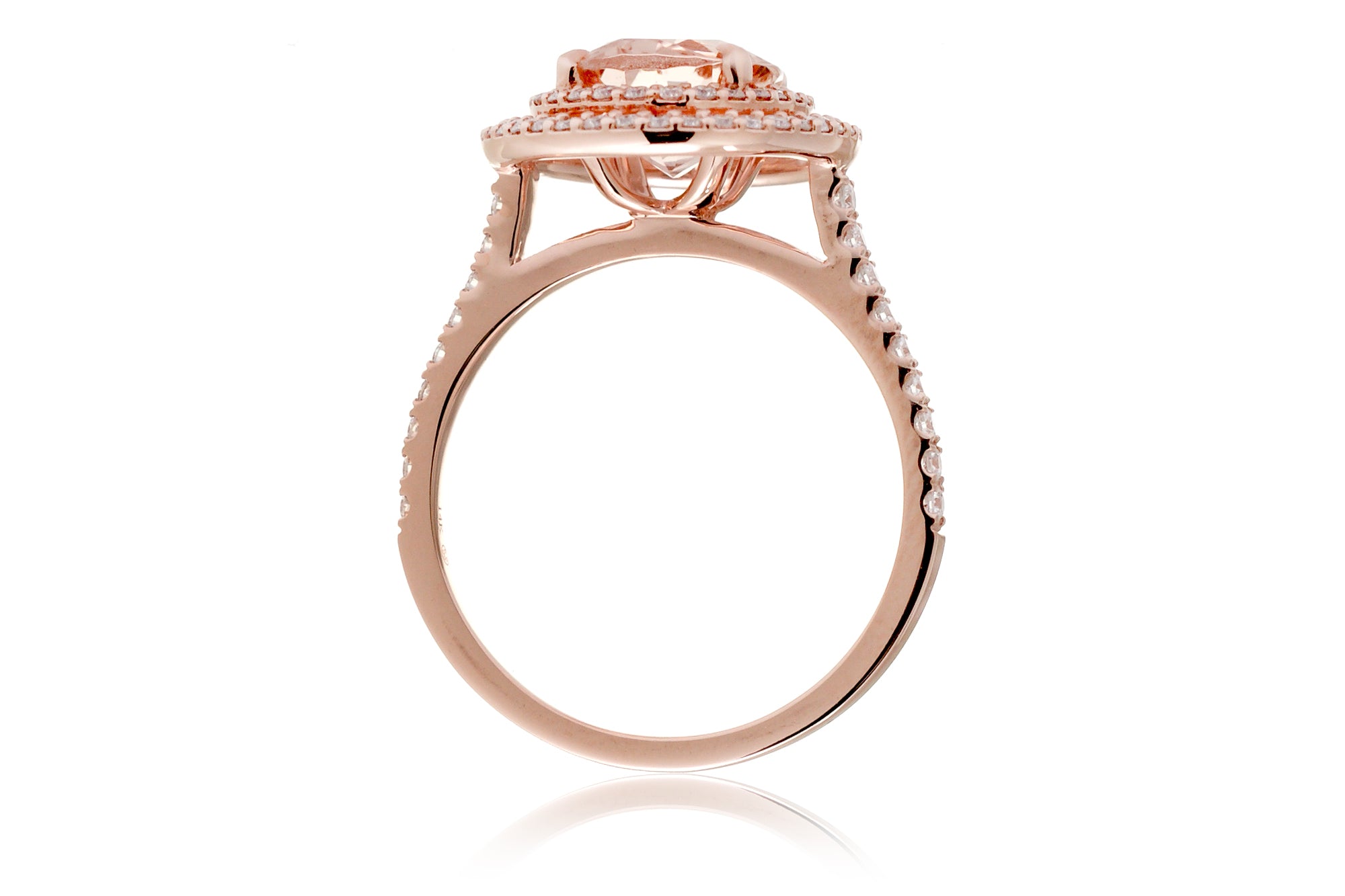 The Steffy Double Halo Oval Morganite