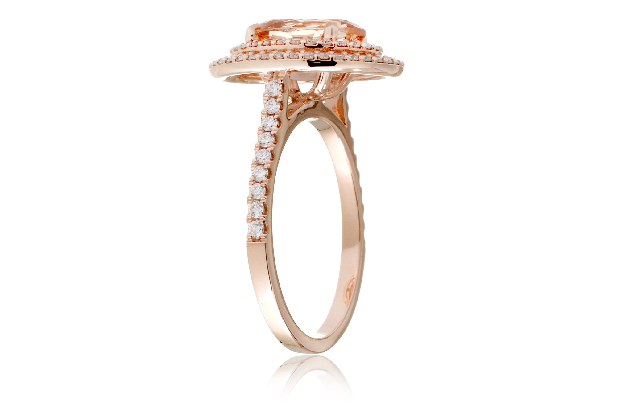 The Steffy Double Halo Oval Morganite