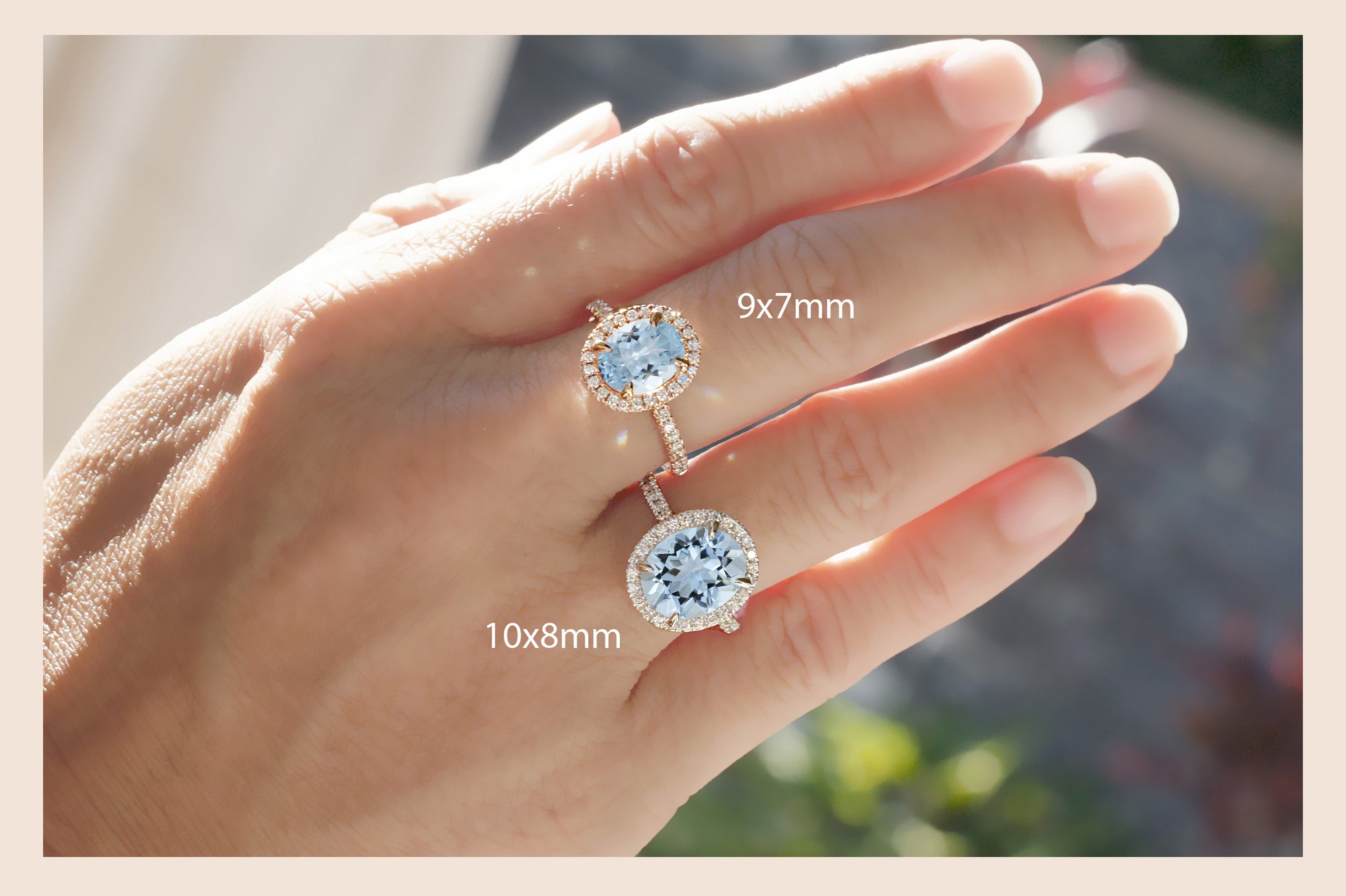 The Drenched Oval Cut Aquamarine Ring