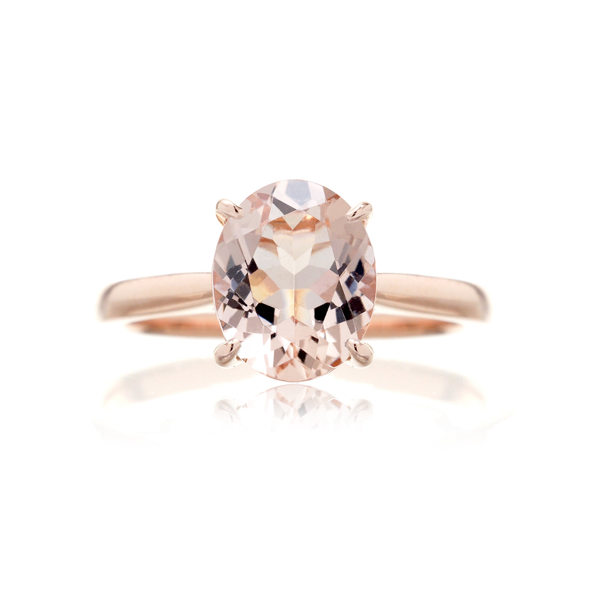 The Emily Oval Cut Morganite Ring
