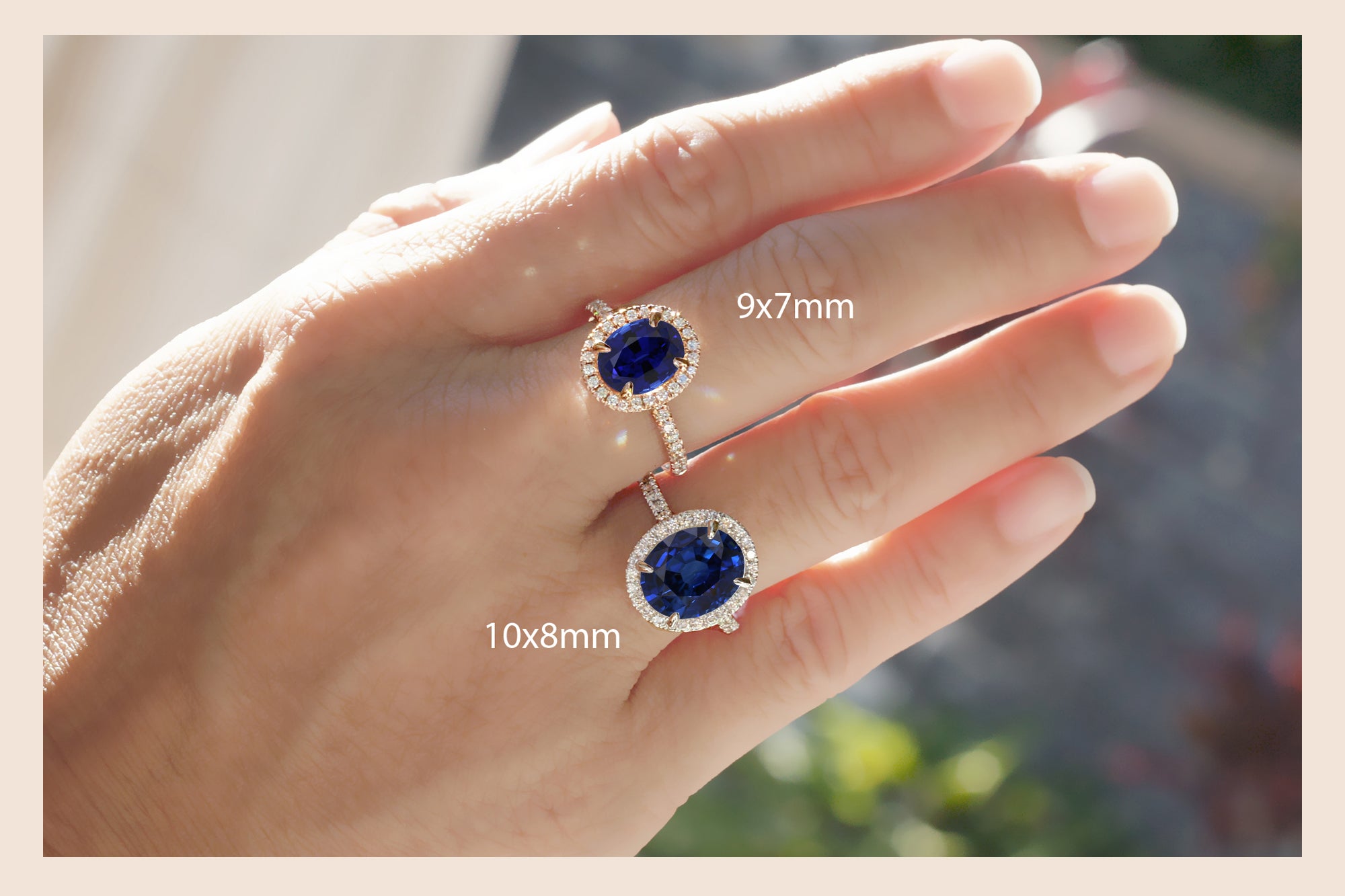 The Drenched Oval Cut Blue Sapphire Ring