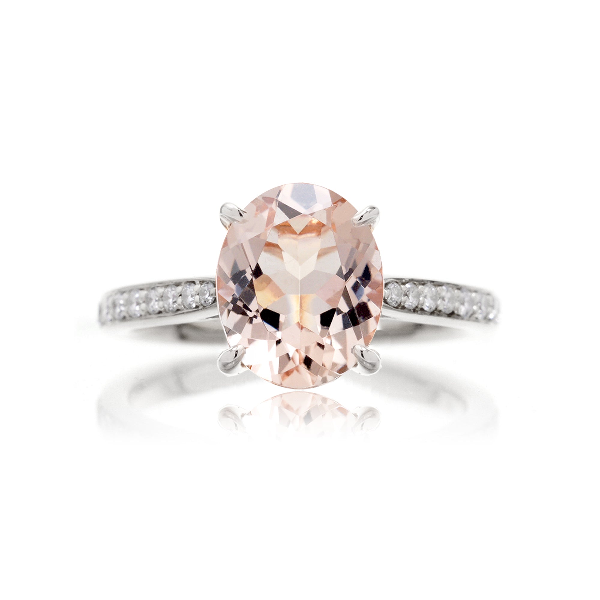 The Emily Oval Cut Morganite Ring