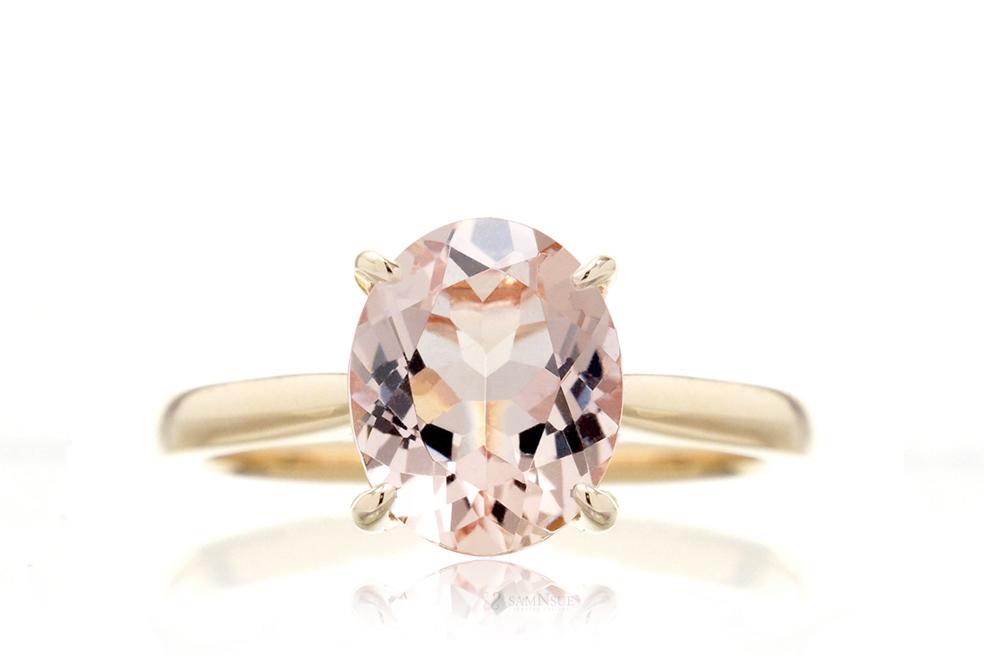 The Emily Oval Cut Morganite Ring