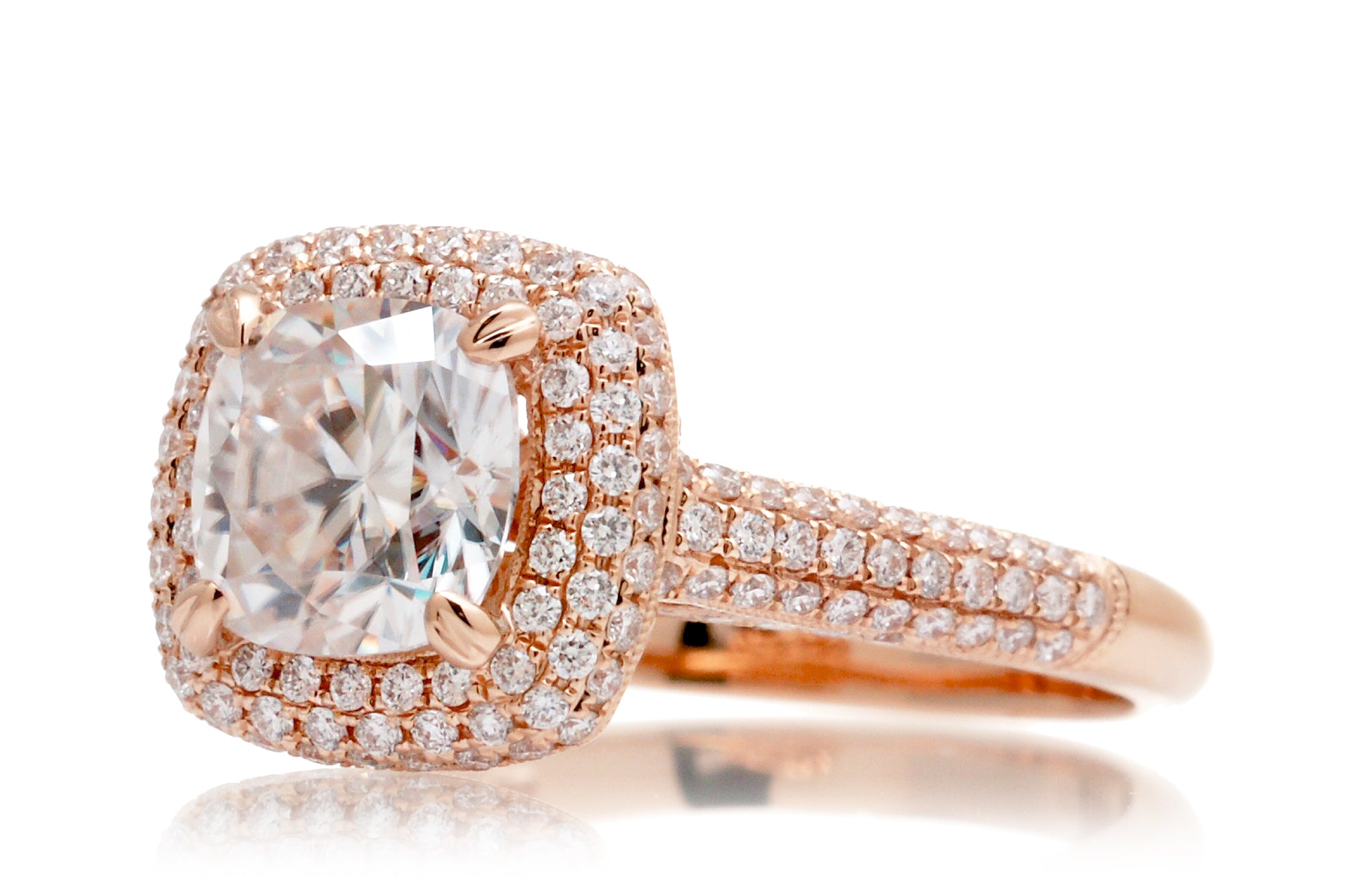 The Pamela Cushion Moissanite Ring