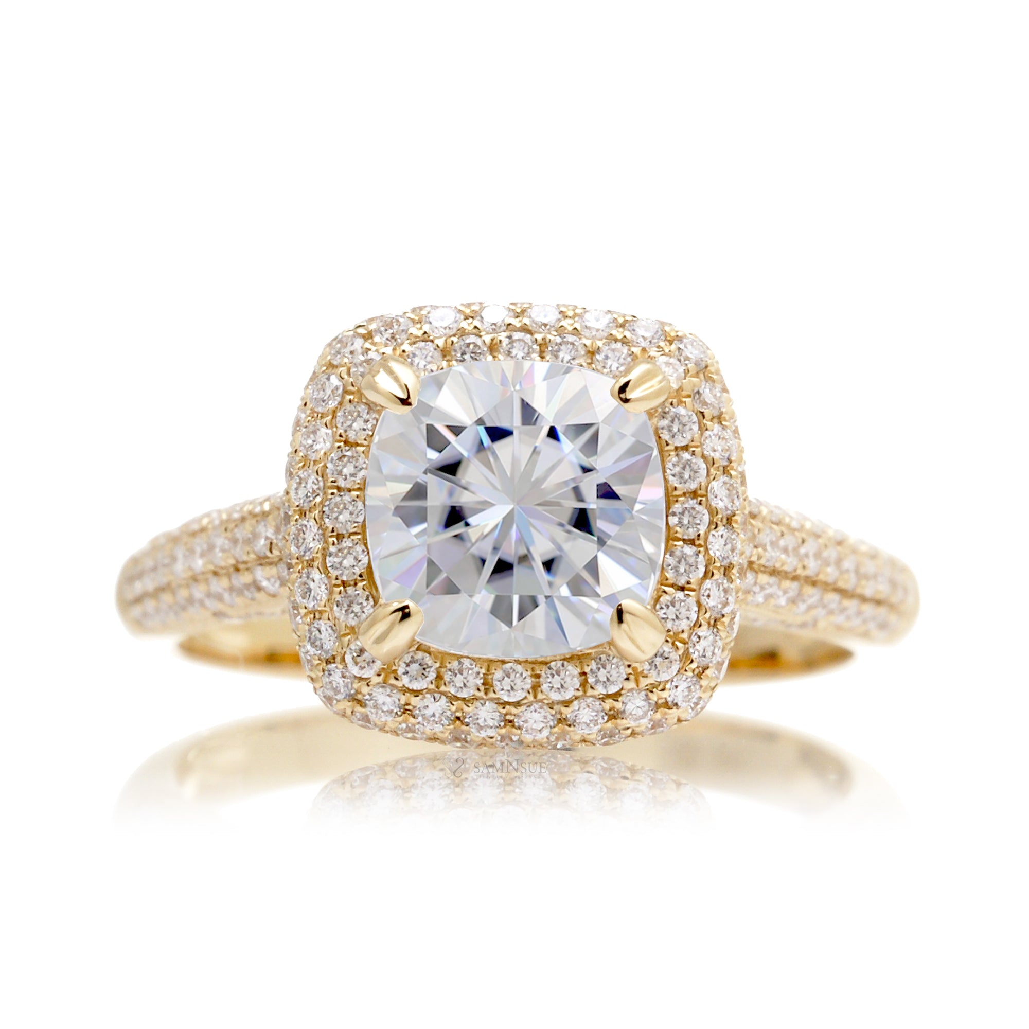 The Pamela Cushion Moissanite Ring