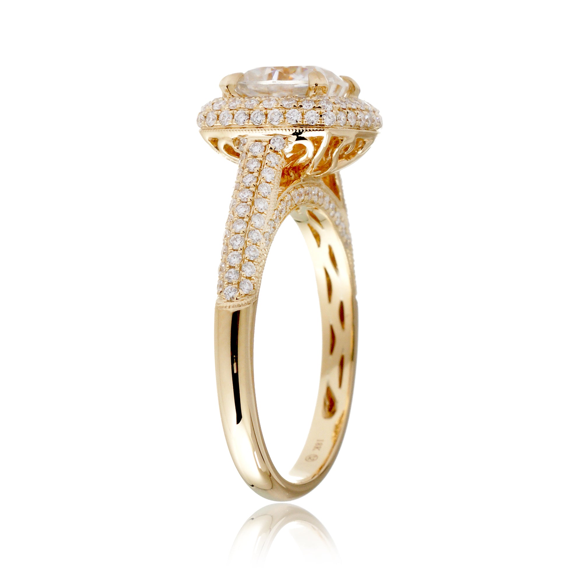 The Pamela Cushion Moissanite Ring