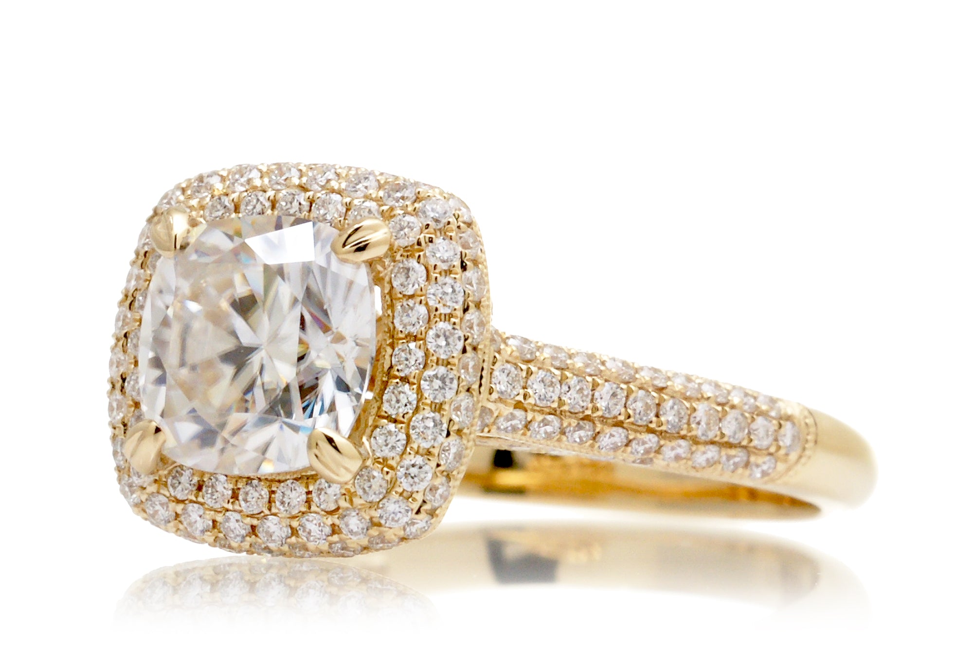 The Pamela Cushion Moissanite Ring